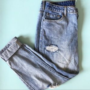 Forever21 Life In Progress Ripped Boyfriend Jeans